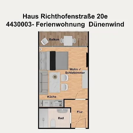 Apartment Haus Richthofenstraße 20 E Dünenwind